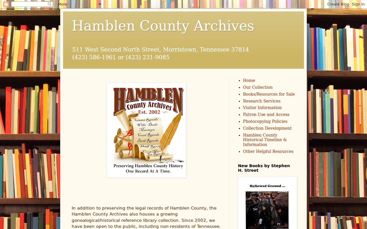 Morristown previous residents Hamblen County Archives research source
