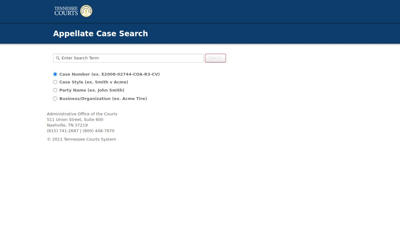Morristown resident lookup Tennessee appellate public case history search